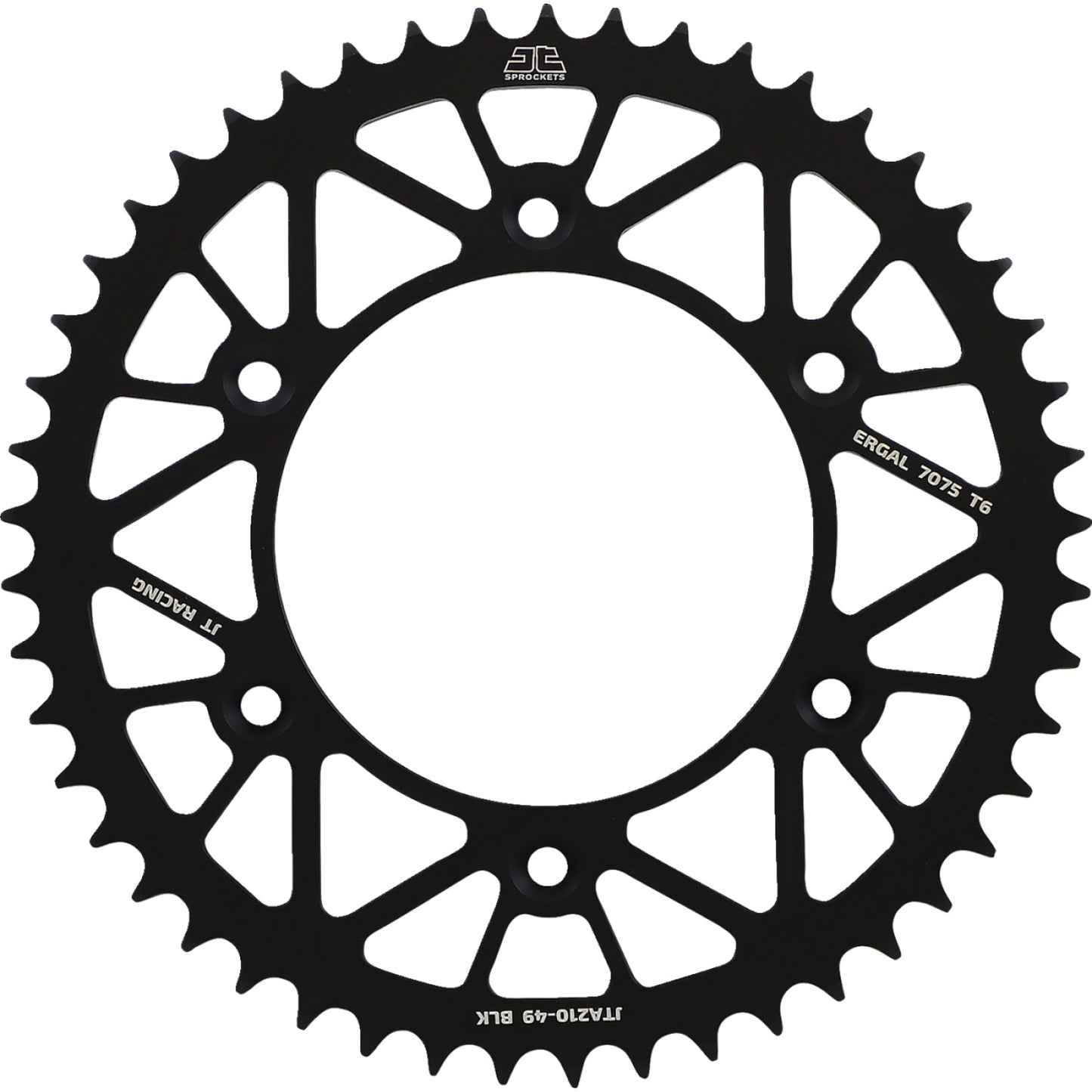 JT SPROCKETS Rear Sprocket - Honda - Black - 49 Tooth JTA210.49BLK by JT Rear Sprockets Aluminum/Alloy