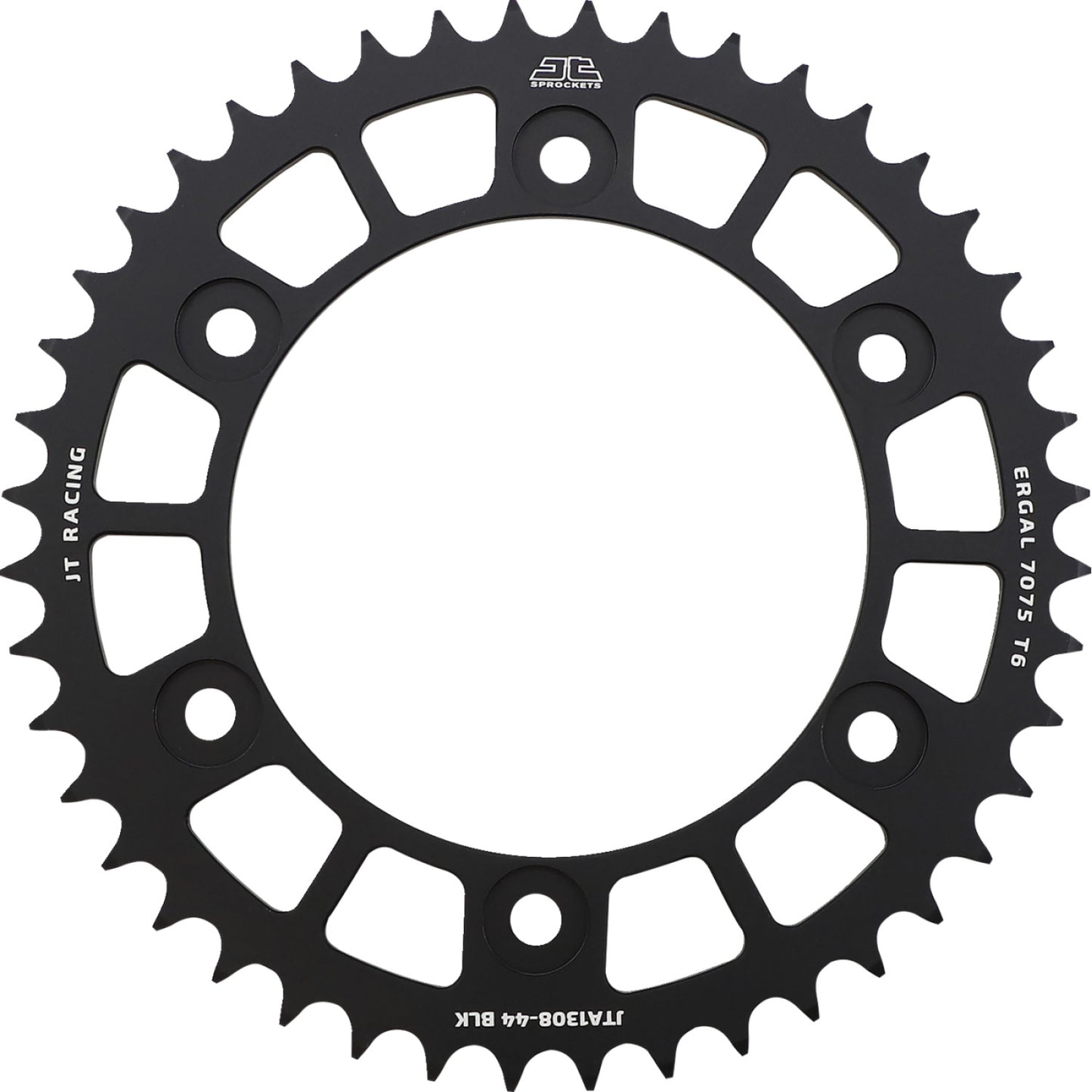JT SPROCKETS Rear Sprocket - Honda - Black - 44 Tooth JTA1308.44BLK by JT Rear Sprockets Aluminum/Alloy