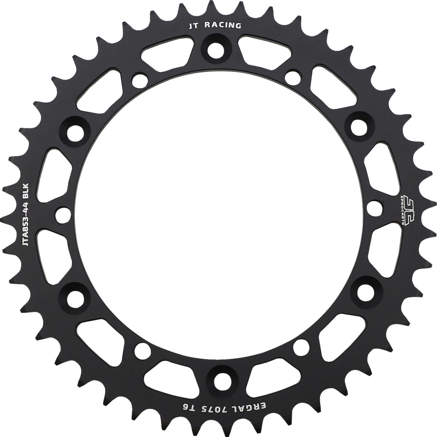 JT SPROCKETS Rear Sprocket - Black - 44 Tooth - Yamaha JTA853.44BLK by JT Rear Sprockets Aluminum/Alloy