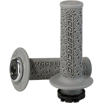 Moose Racing Grips - Lock-On - Gray/Silver B36MRG-S