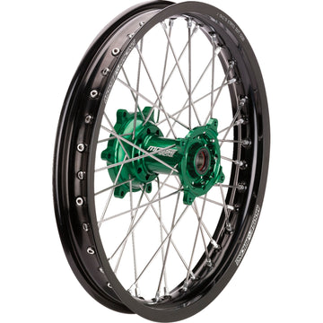 Moose Racing Wheel Assembly - SX-1 - Complete - Rear - Black Wheel/Green Hub - 18x2.15 KR-21518BKGN