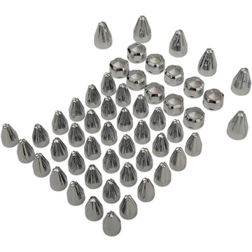 CIRO Caps - Engine/Bolt/Cover - Fluted/Spike - Chrome - M8 70023