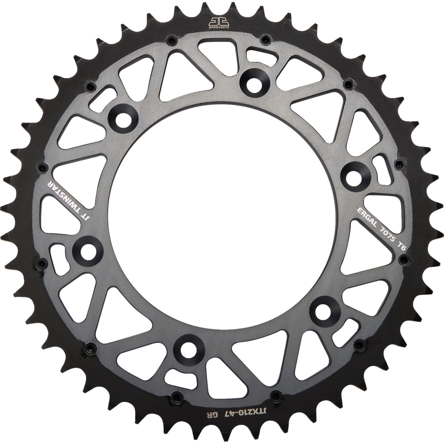 JT SPROCKETS Steel Rear Sprocket - Graphite - 47 Tooth JTX210.47GR by JT Rear Sprockets Steel Type