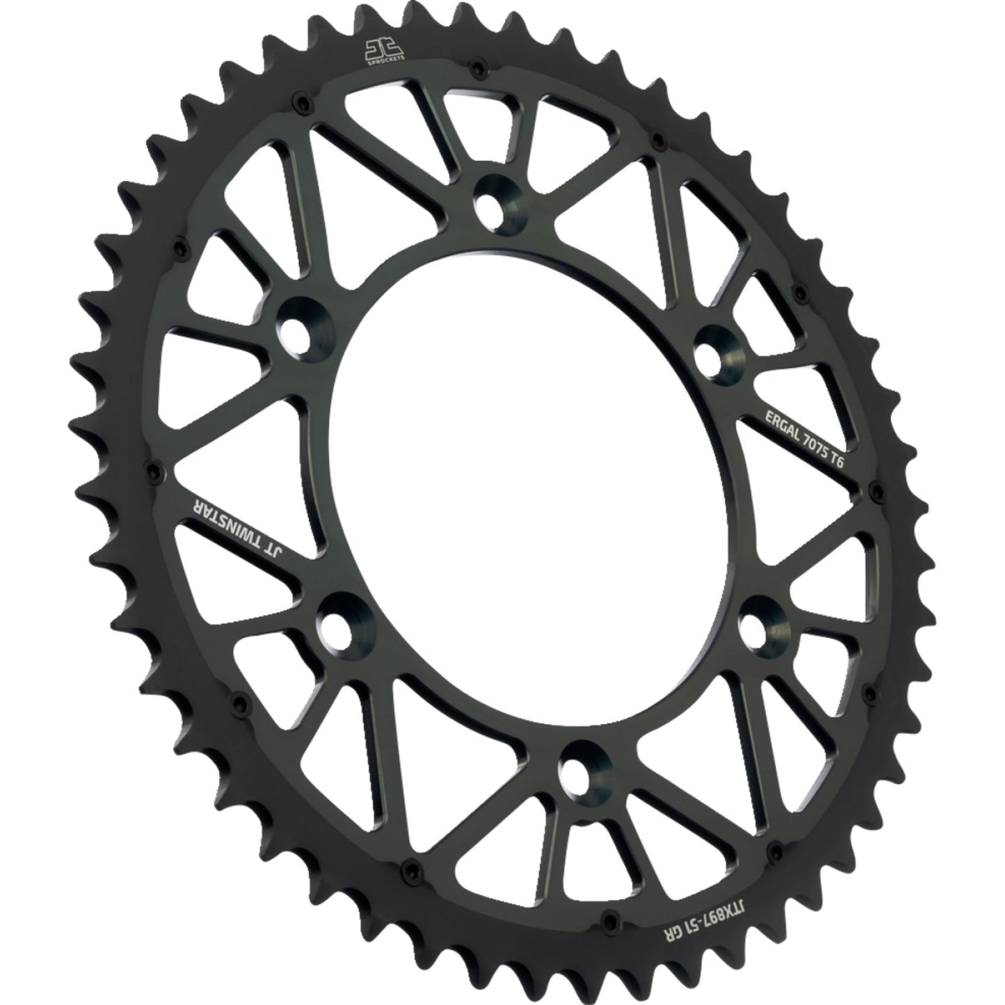 JT SPROCKETS Steel Rear Sprocket - Graphite - 51 Tooth JTX897.51GR by JT Rear Sprockets Steel Type