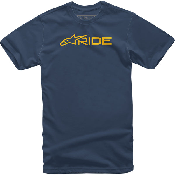 ALPINESTARS Ride 3.0 T-Shirt - Navy/Gold - Large 1232-722007059L