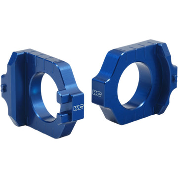 WORKS CONNECTION Elite Axle Block - Blue - Kawasaki/Suzuki 17-235