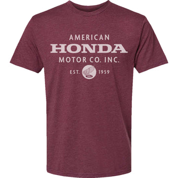 Honda Apparel Honda Motor Company T-Shirt - Maroon - Small NP21S-M3022-S | T Shirts Mens