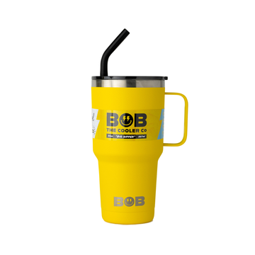 BOBs 30Oz Heavy Duty Double Wall Vacuum Insulated Tumbler with Straw and Handle