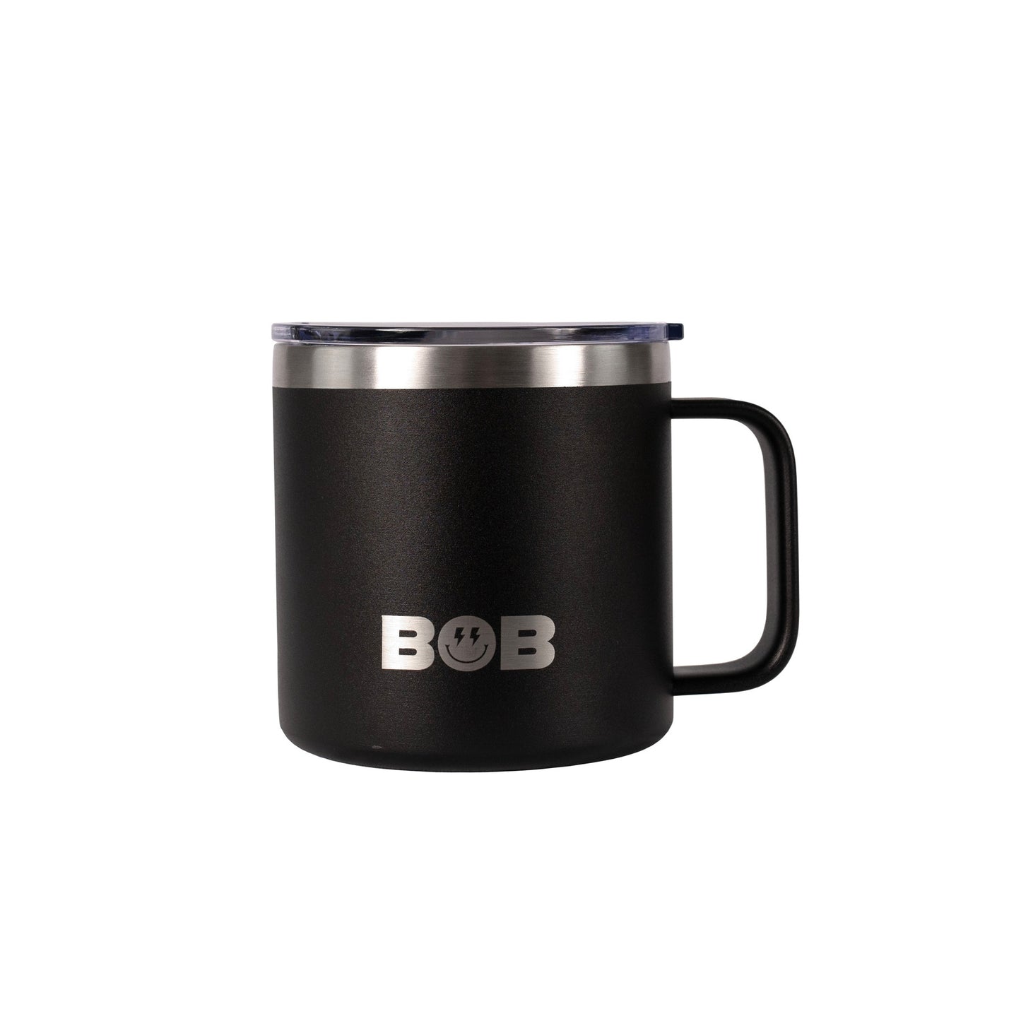 BOBs 14Oz Stainless Steel Double Wall Vacuum Insulated Coffee Mug with Lid and Handle by BOB The Cooler Co