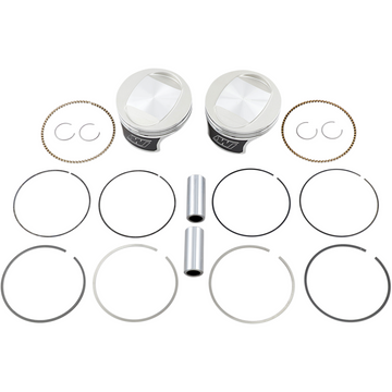 Wiseco Tracker* Series Piston Kit - 3.875" - 88 Cubic Inch Bored to 95 Cubic Inch - Standard - Twin Cam K0207PS
