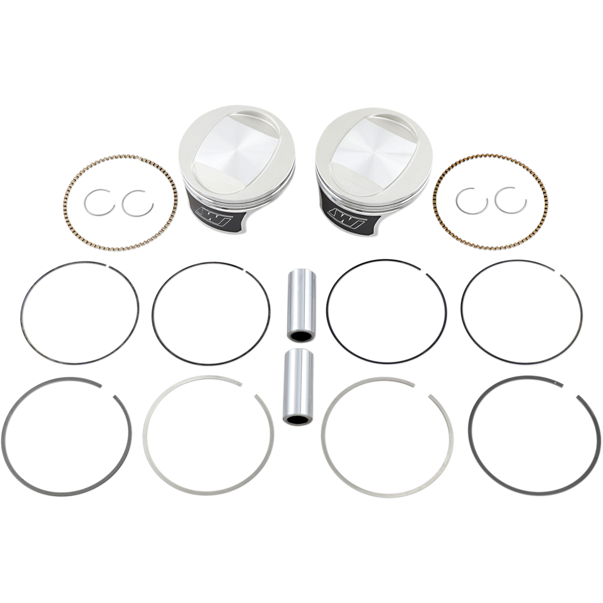 Wiseco Tracker* Series Piston Kit - 3.875" - 88 Cubic Inch Bored to 95 Cubic Inch - Standard - Twin Cam K0207PS