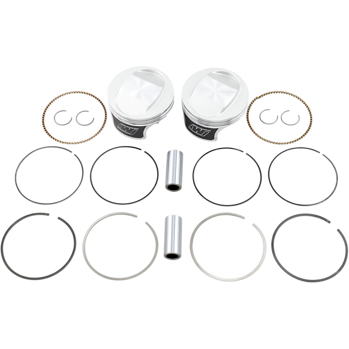 Wiseco Tracker* Series Piston Kit - 3.875" - 88 Cubic Inch Bored to 95 Cubic Inch - Standard - Twin Cam K0208PS