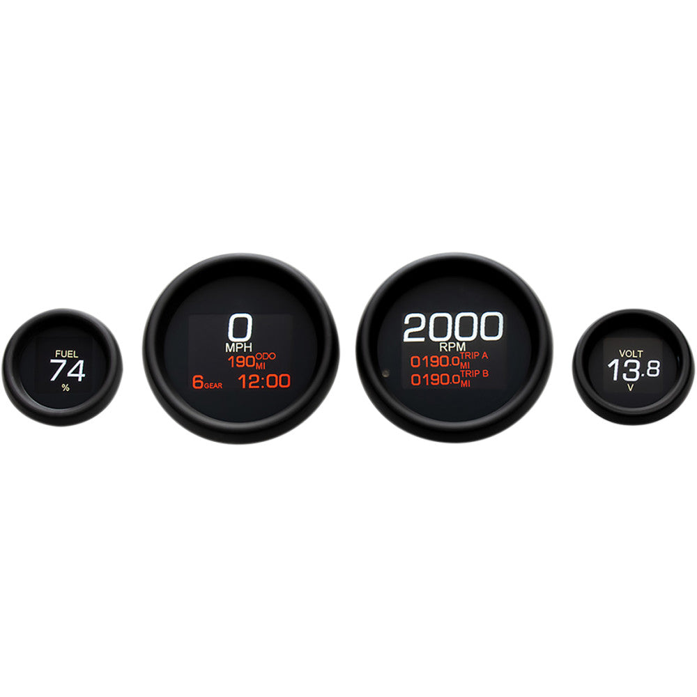 Dakota Digital MLX 4-Gauge Instrument Kit - Black Bezel MLX-8496-K