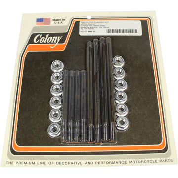 Colony Bolt Kit - Upper/Lower/Motor Mount - Flange - Zinc - '96-'00 Big Twin Evo 9884-20