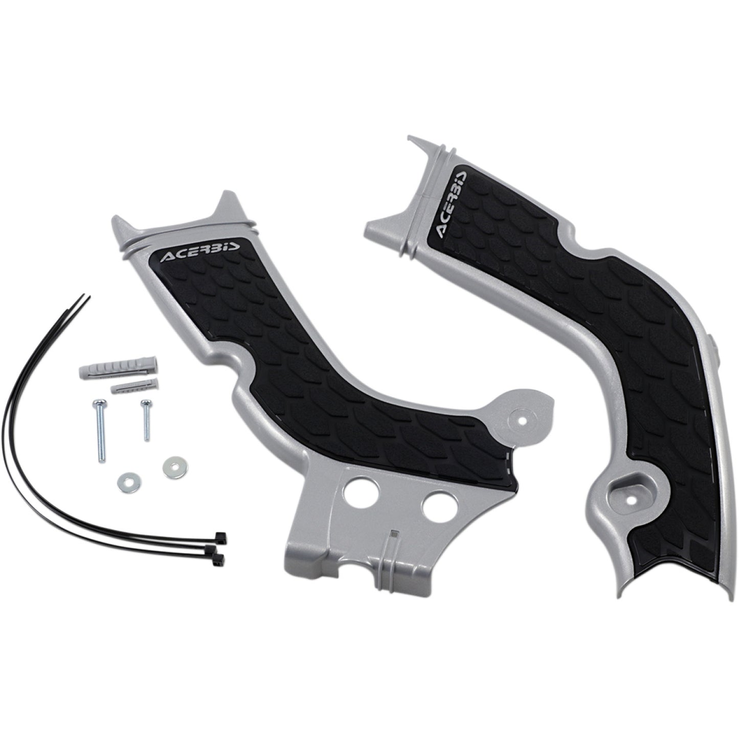 Acerbis X-Grip Frame Guards - Silver/Black - Honda 2736331015