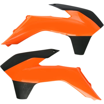 Acerbis Radiator Shrouds - Orange/Black 2314251008