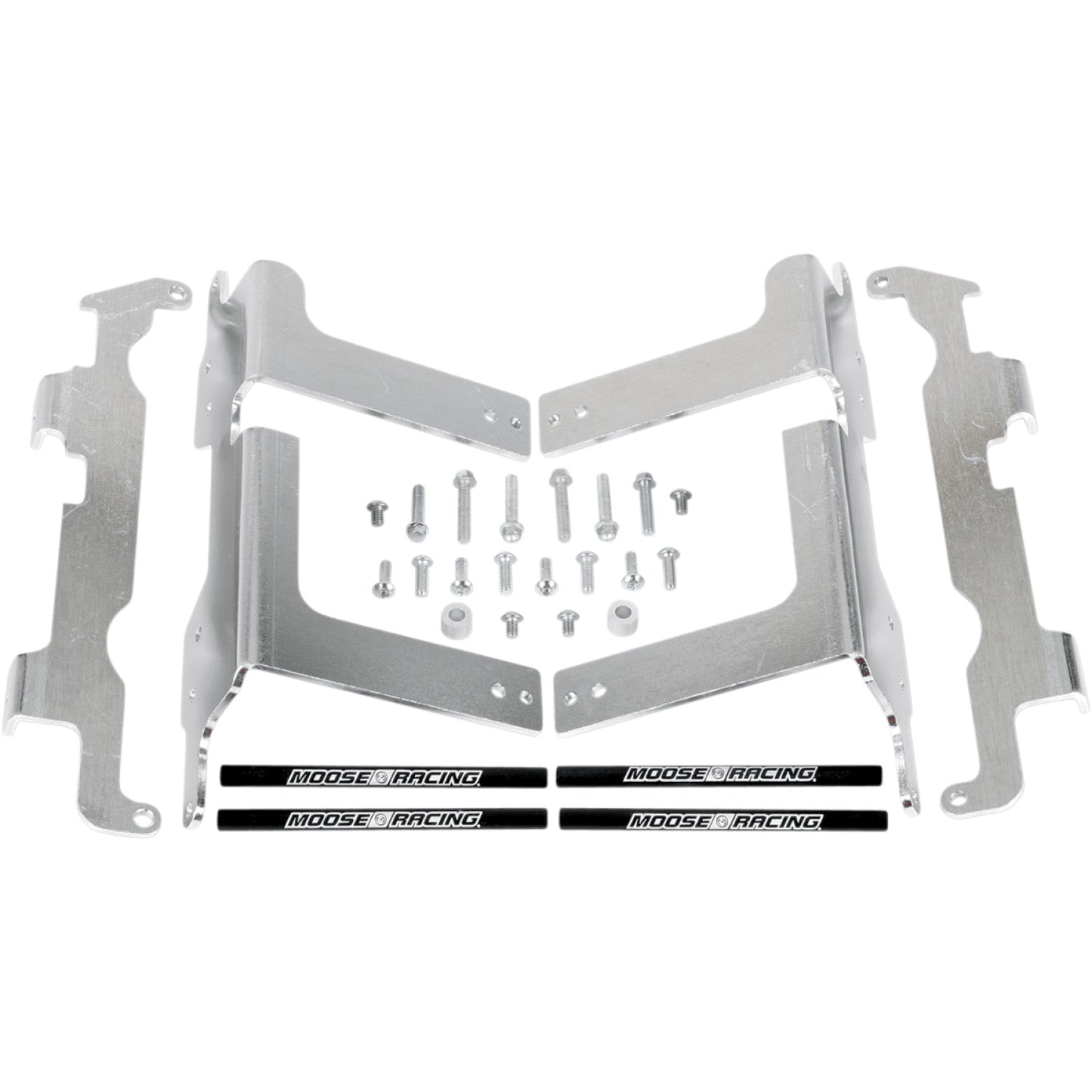 Moose Racing Radiator Braces - Silver - Honda 11-161