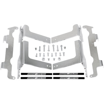 Moose Racing Radiator Braces - Silver - Honda 11-161