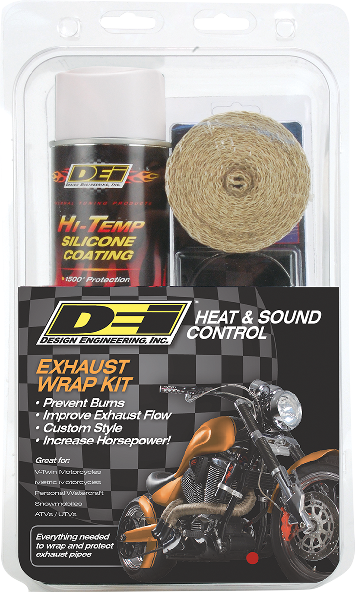 DEI Exhaust Wrap Kit - Tan Wrap w/ White HT Silicone* Coating 901332