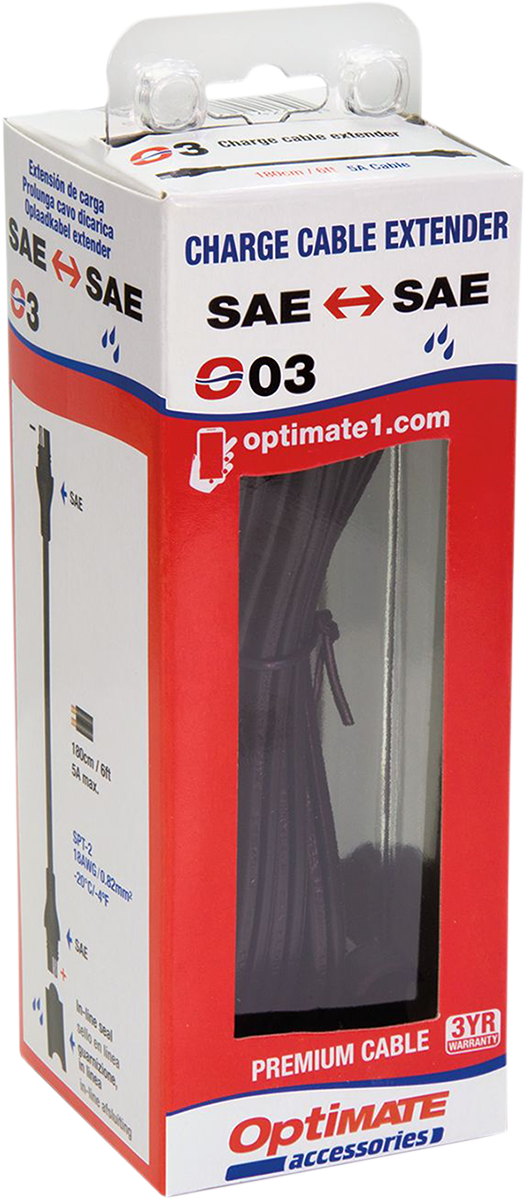 TECMATE 6' Extender - Charger Cable O-03