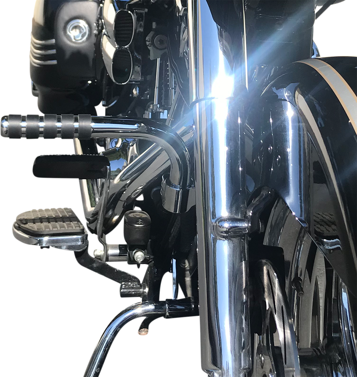 LINDBY Adjustable Footrest - Chrome - FLH '14-'23 280000