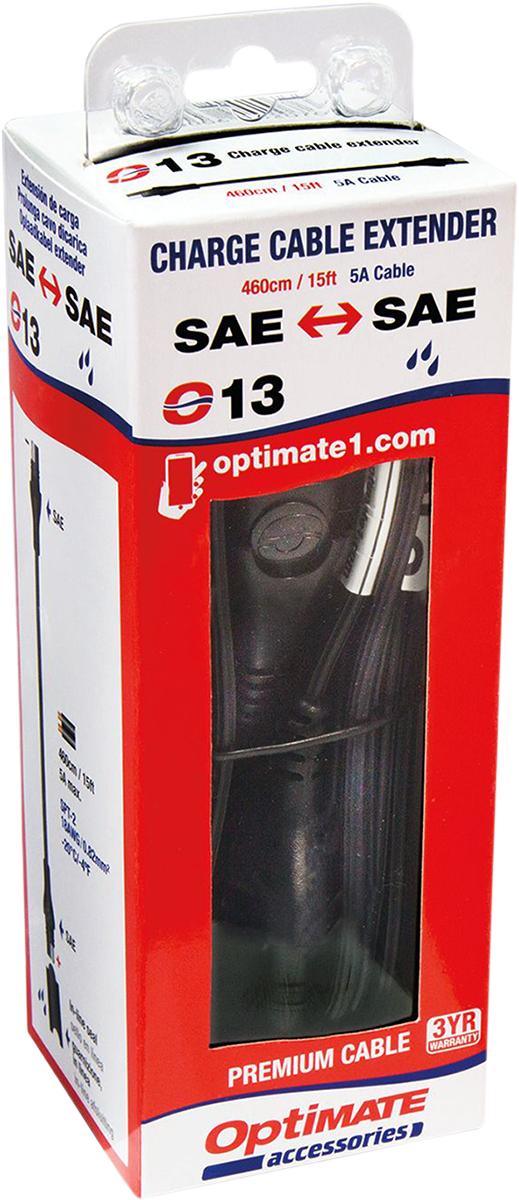 TECMATE 15' Extender - Charger Cable O-13