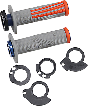ODI Emig Pro V2 Lock-On Grips - Gray/Orange H36EPGO