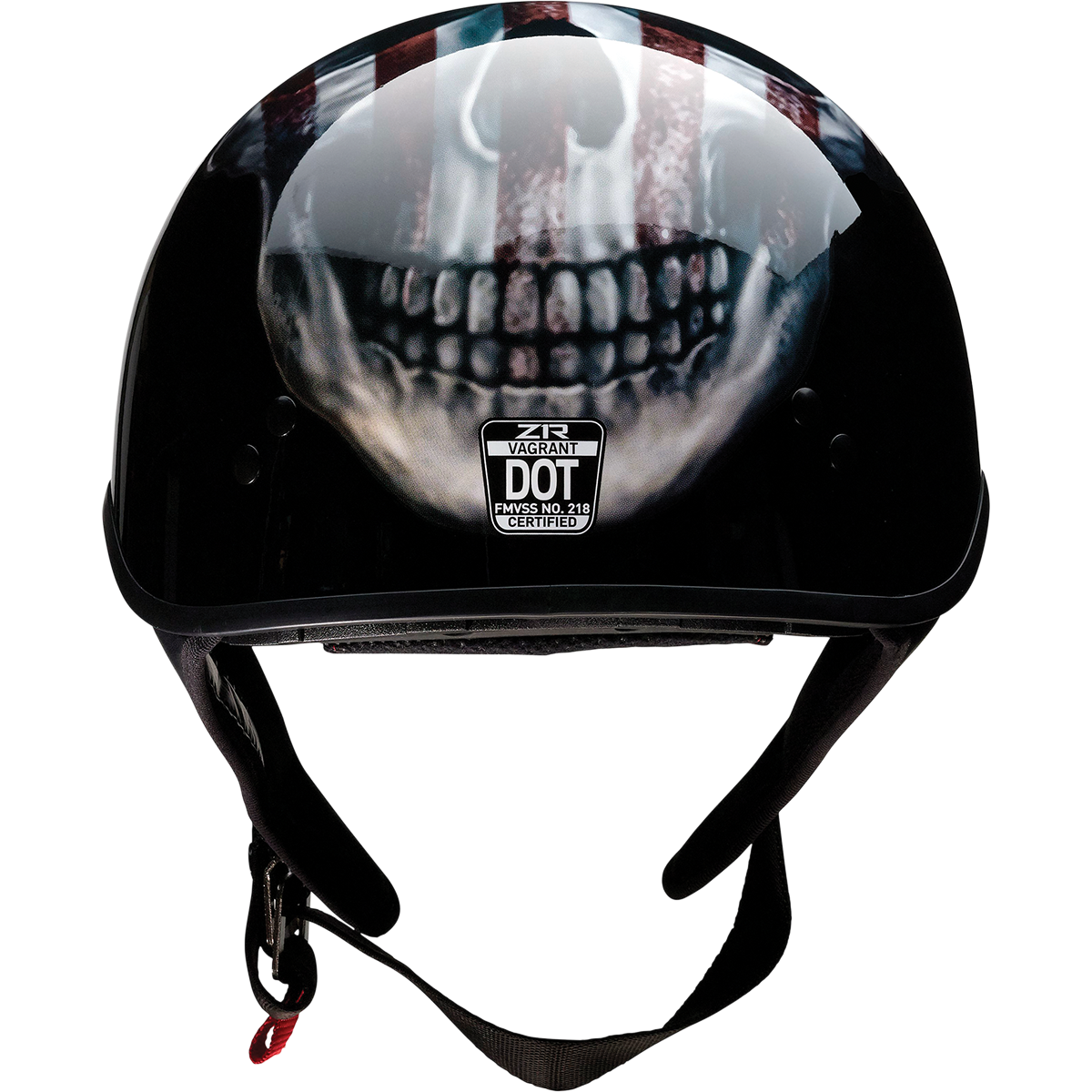 Z1R Vagrant Helmet - USA Skull - Black - Large 0103-1310