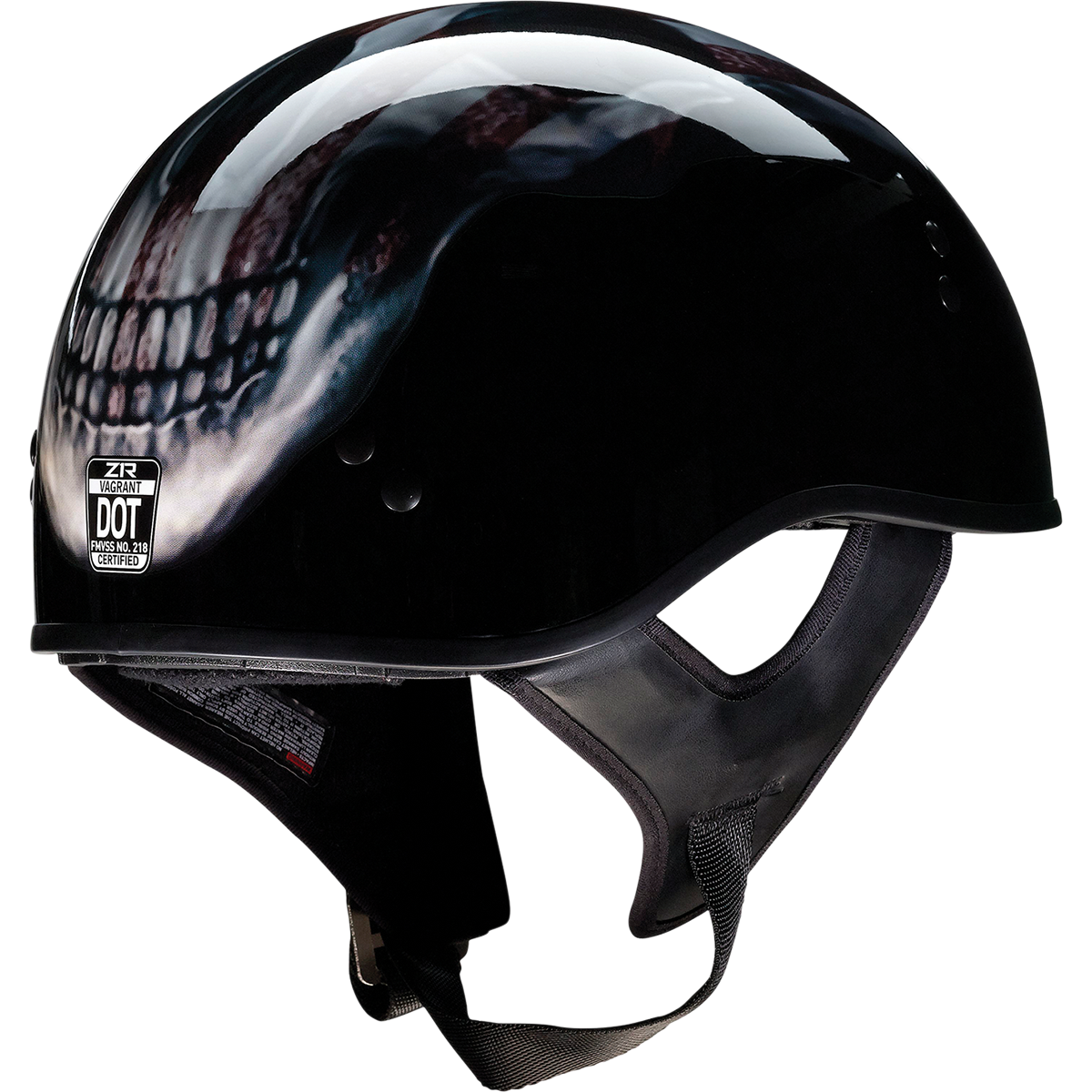 Z1R Vagrant Helmet - USA Skull - Black - Large 0103-1310