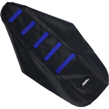 Moose Racing Ribbed Seat Cover - Black Cover/Blue Ribs - Yamaha YZ8502-332RT