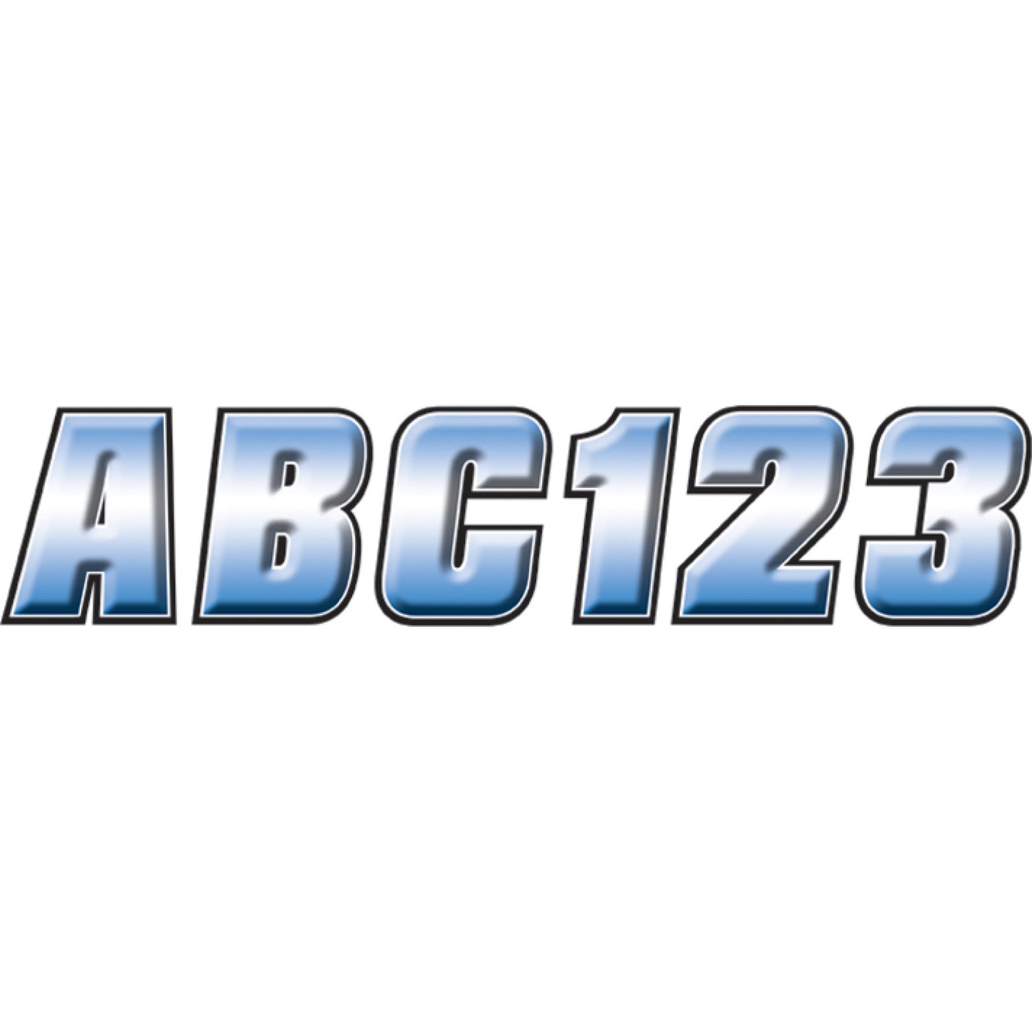 Hardline Sticker Kit - 2" - Chrome/Black CHBLK500 | Stickers Decals