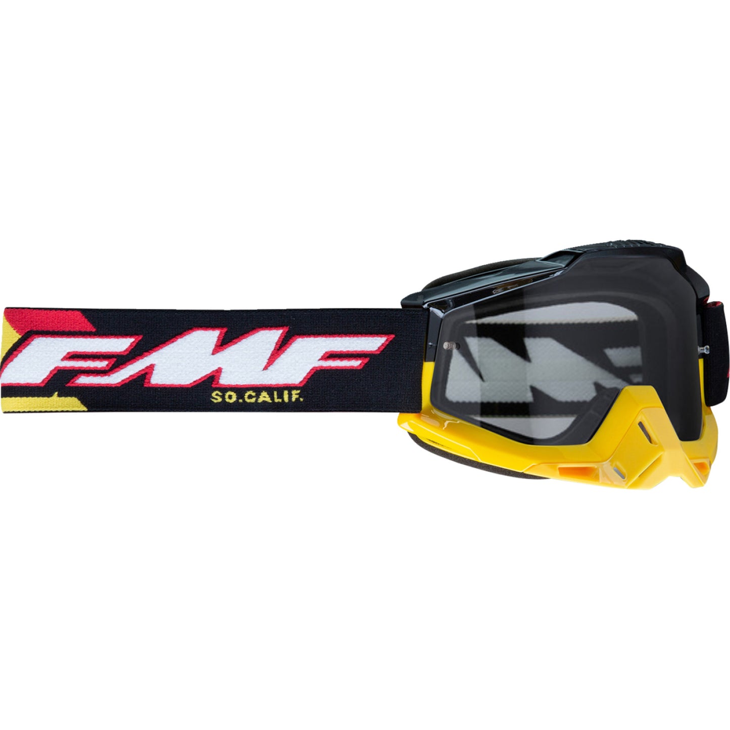 FMF PowerBomb Goggles - Speedway - Black/Yellow/Red/White - Clear F-50036-00013