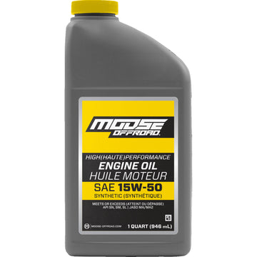 Moose Offroad Synthetic Engine Oil - 15W50 - 1 US quart 219382 | 4 Stroke Engine Oils