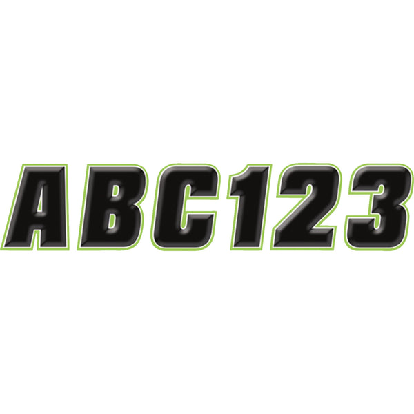 Hardline Sticker Kit - 2" - Black/Kiwi BLKKI500 | Stickers Decals