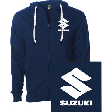 FACTORY EFFEX Suzuki Icon Zip-Up Hoodie - Navy - Medium 28-88452