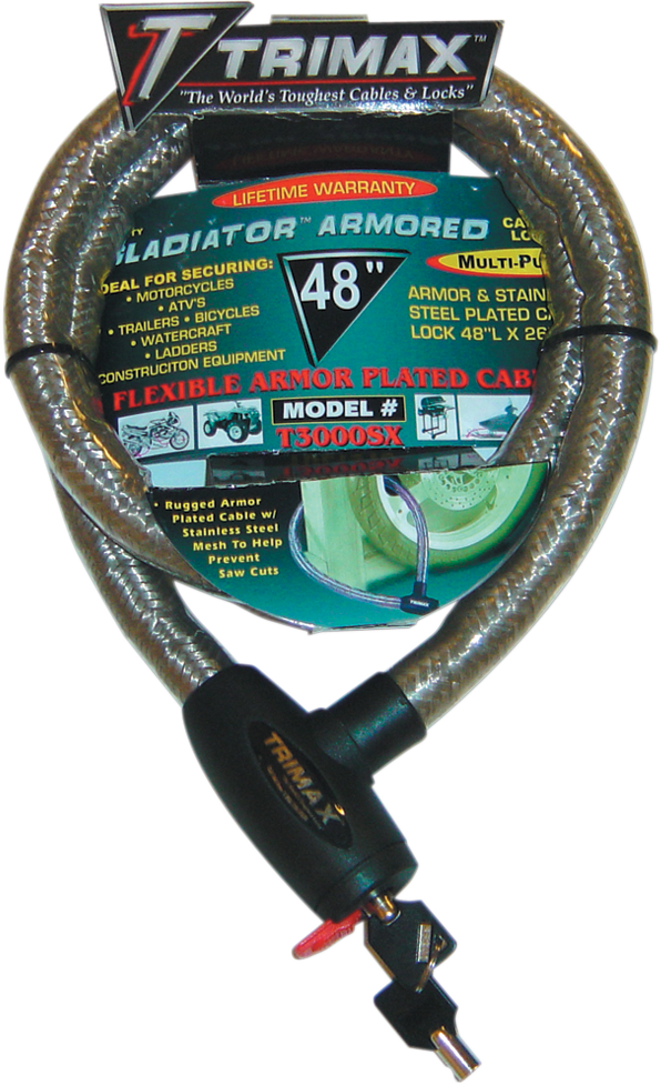 TRIMAX Braided Cable Lock - 48" TG3048SX