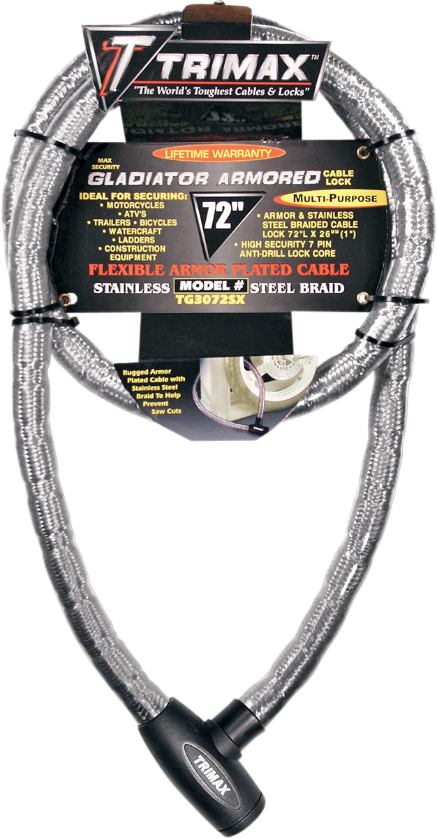 TRIMAX Braided Cable Lock - 72" TG3072SX