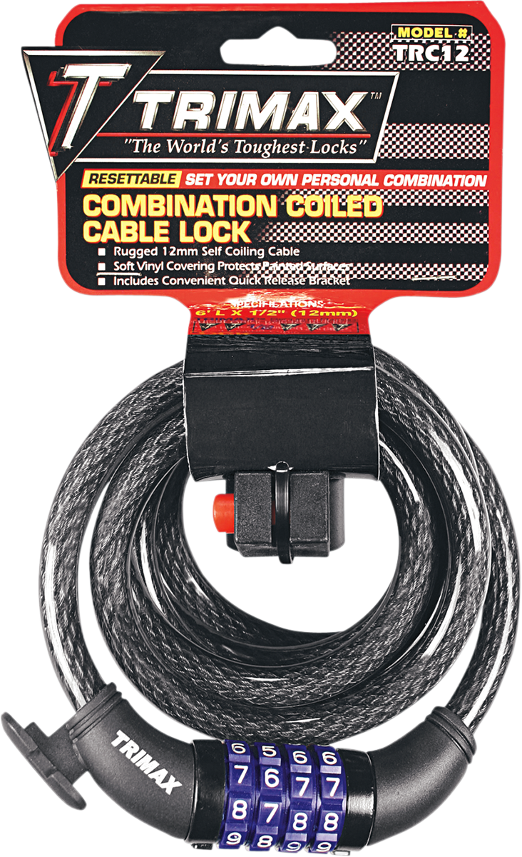 TRIMAX Combo and Cable Locks - 72" TNRC126