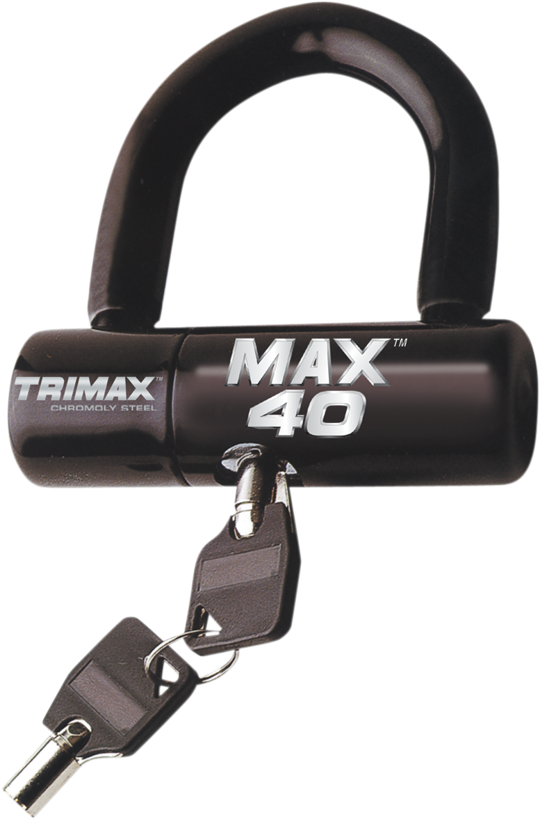 TRIMAX Max 40 U-Lock - Disc/Cables - Black MAX40BK