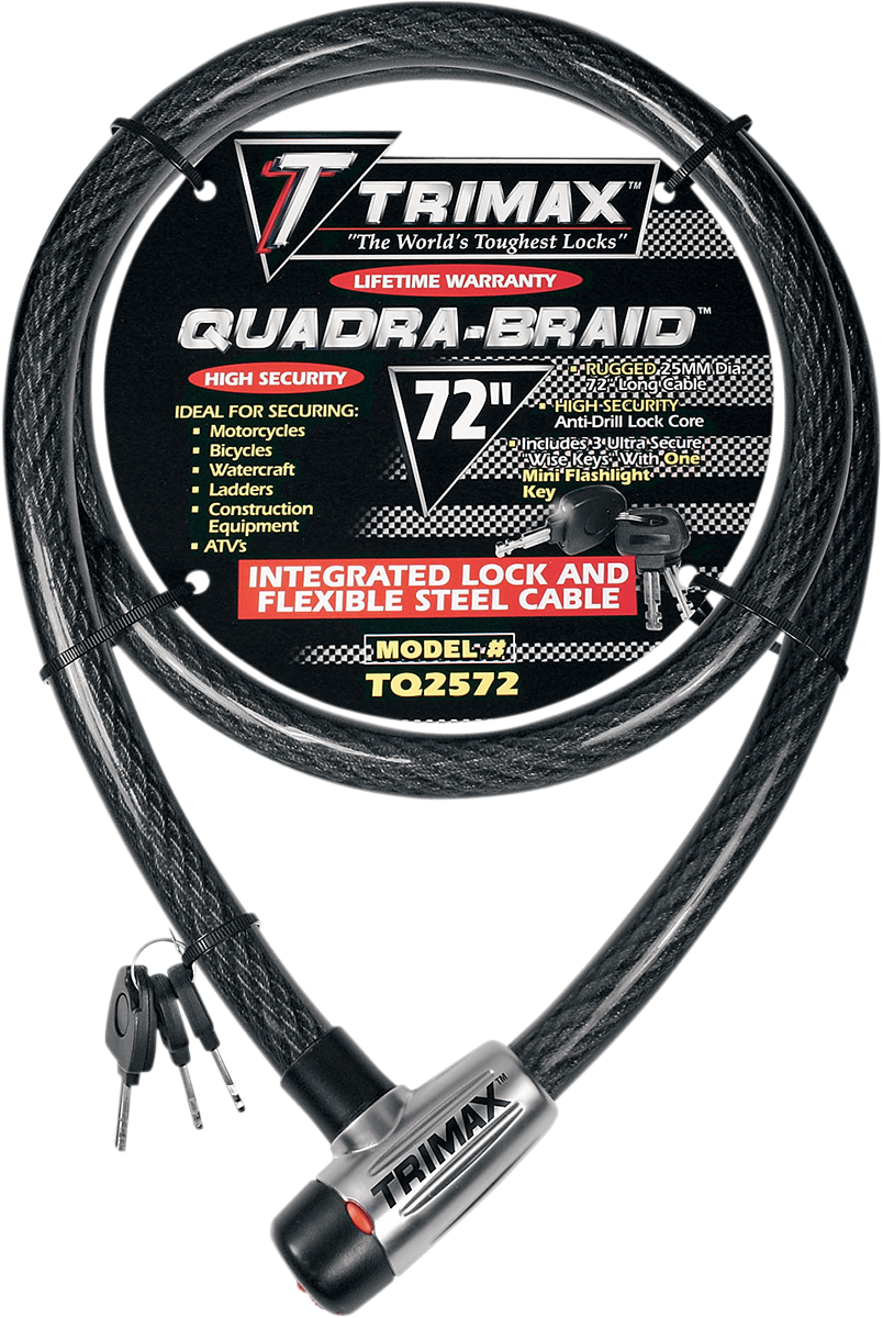TRIMAX Quad Braid Cable Lock - 72" TQ2572