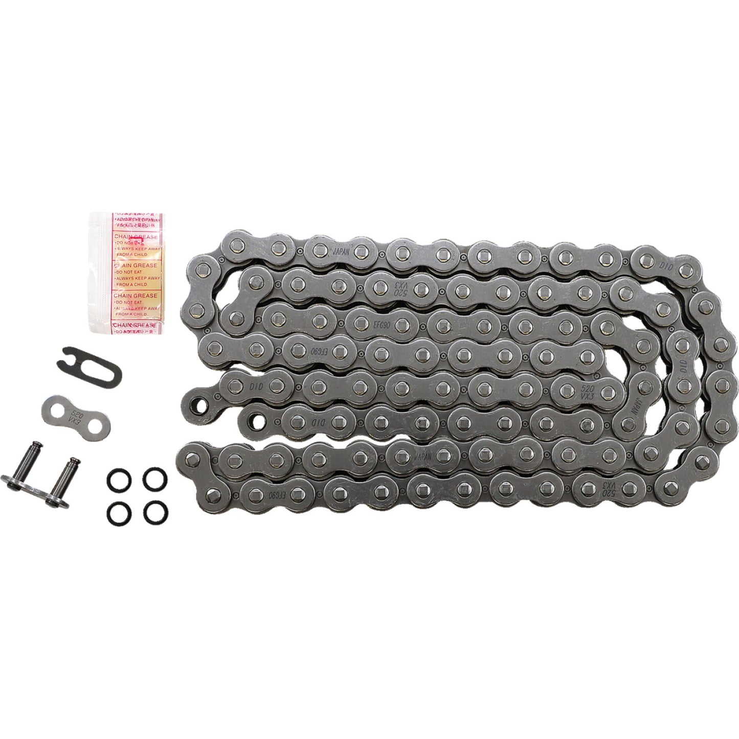 DID 520 VX3 - Chain - 100 Links M520VX3X100FB | Drive Chain X'ring Types