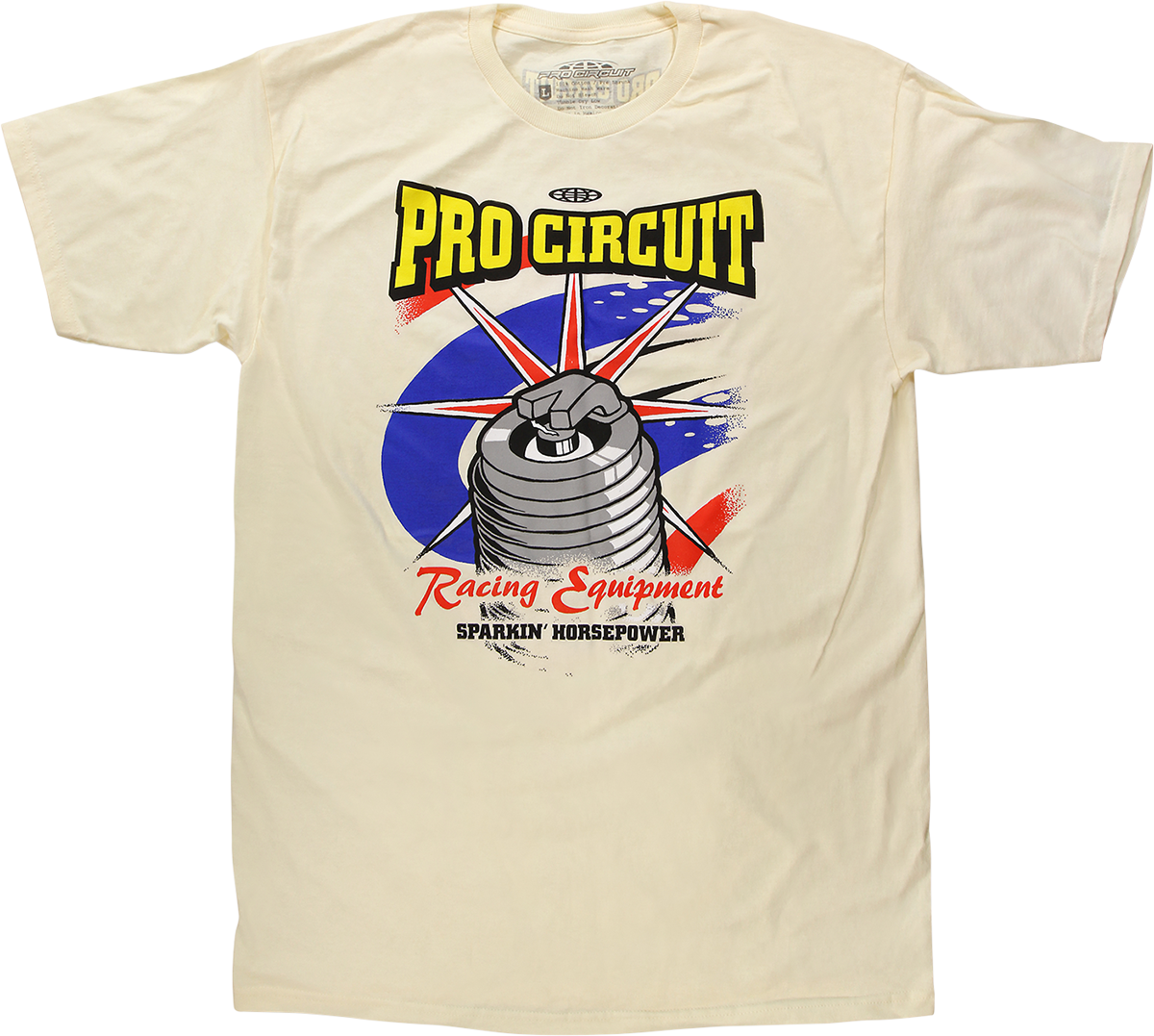 PRO CIRCUIT Spark Plug T-Shirt - Cream - Large 6431750-030