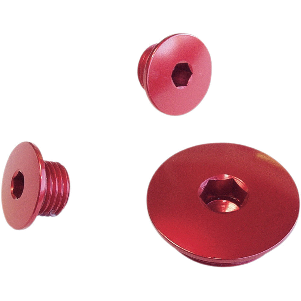 WORKS CONNECTION Engine Timing Plug - Red - Yamaha 24-595