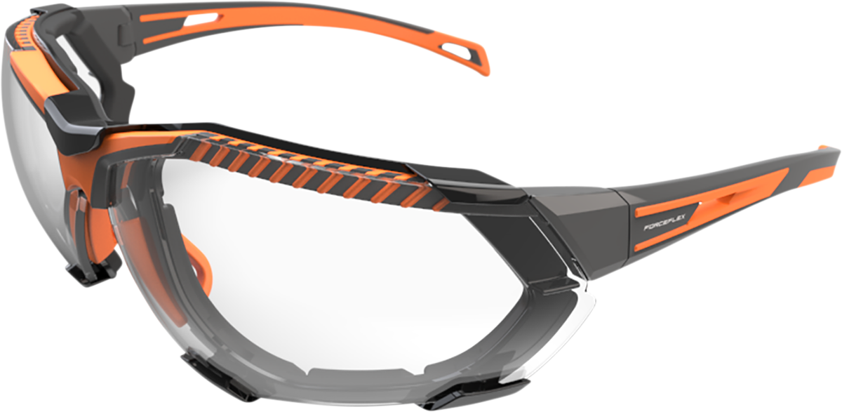 FORCEFLEX FF4 Sunglasses - Foam - Gray/Orange - Clear Lens FF4-04054-041