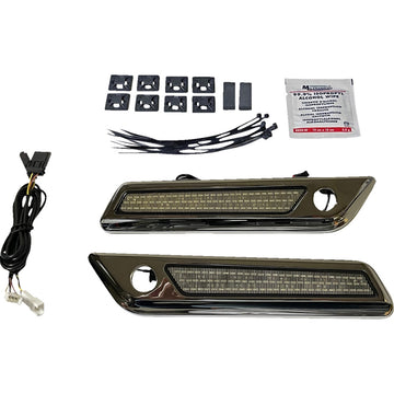 Custom Dynamics Latch Light - Saddlebag - Smoke - Chrome CD-SBL-BCM-SC