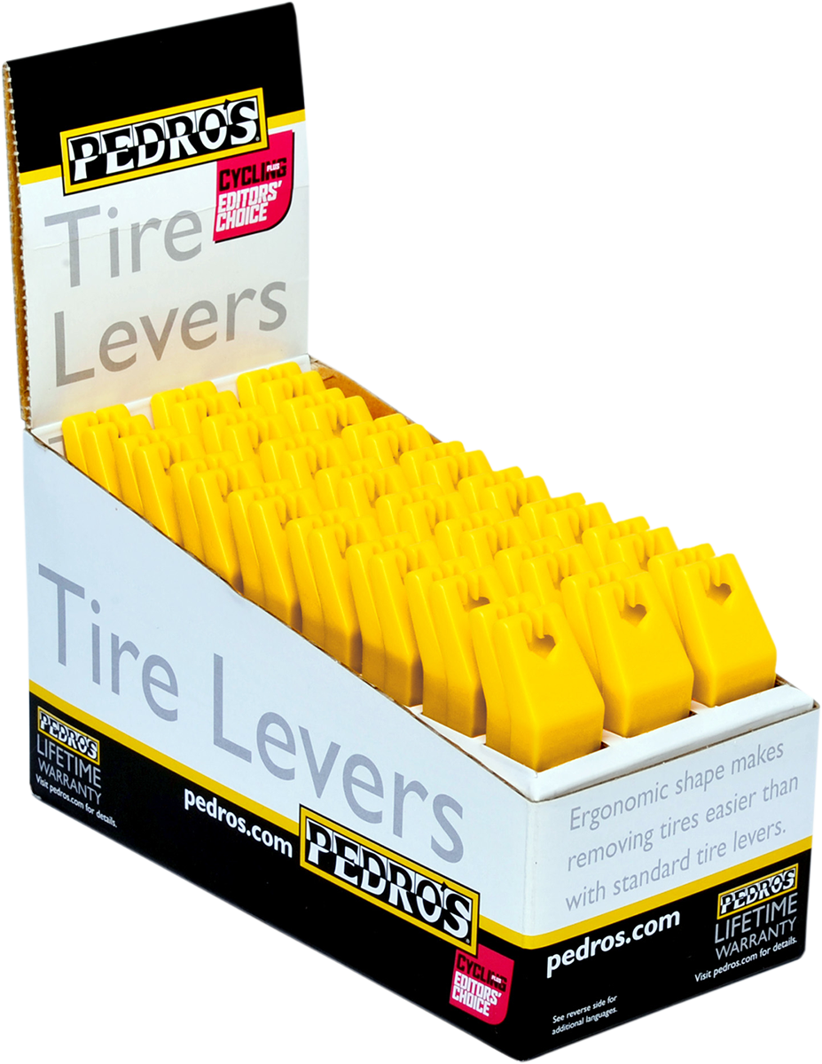PEDRO'S Tire Levers Display - Yellow - 24 Pack 6400099