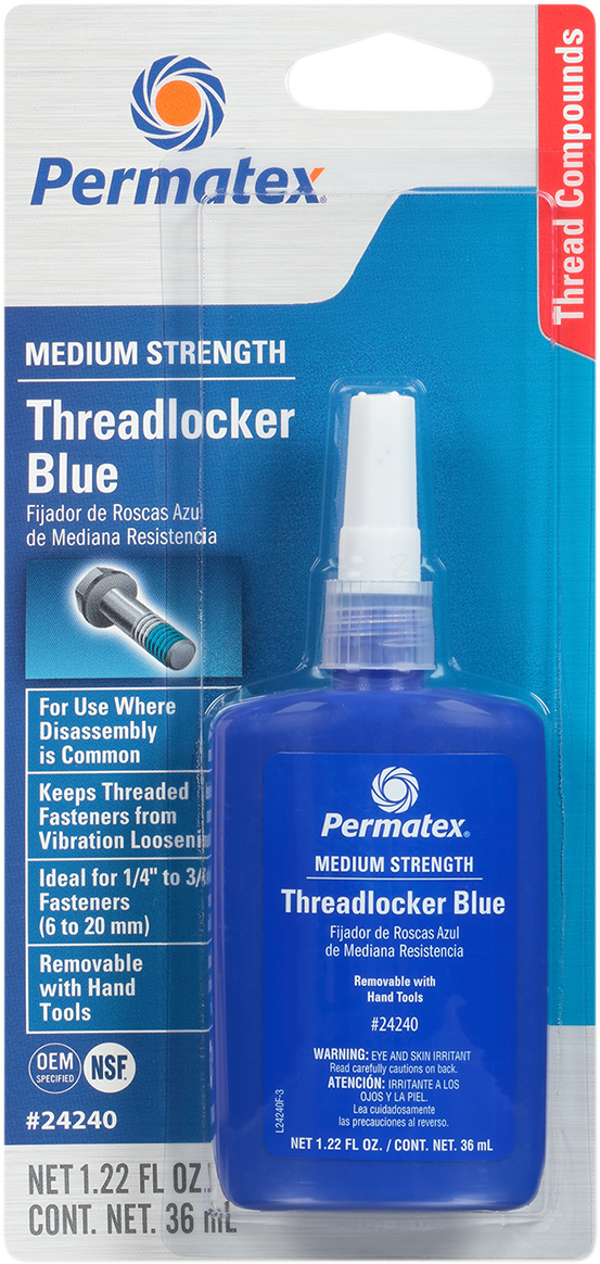 PERMATEX 242 Threadlocker - Blue - 1.22 US fl oz. 24240