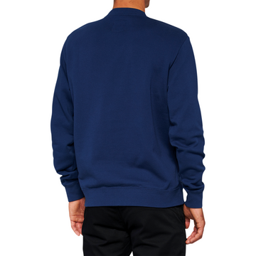 100% Icon Long-Sleeve Fleece Sweatshirt - Navy - Medium 20026-00016