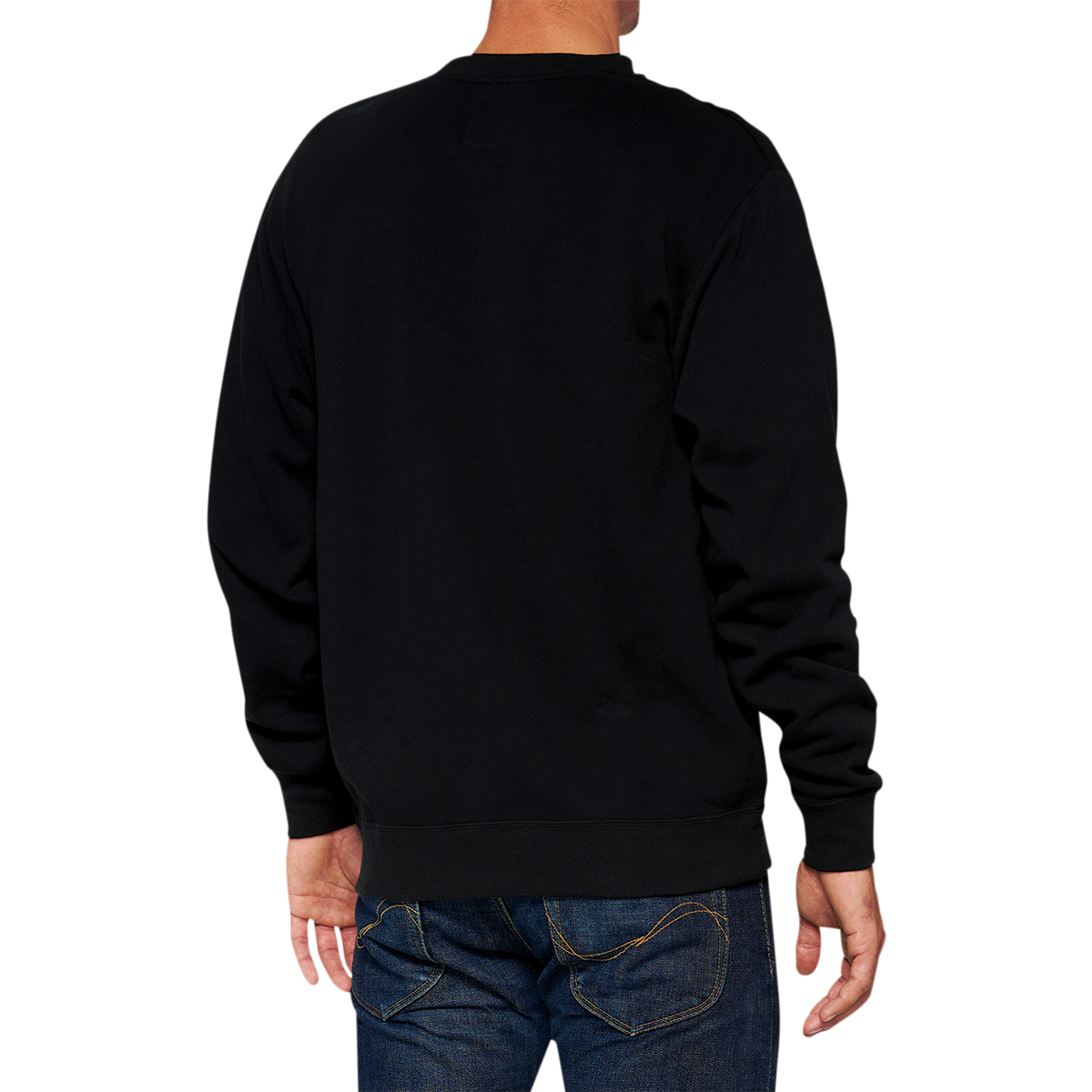 100% Icon Long-Sleeve Fleece Sweatshirt - Black - Small 20026-00000