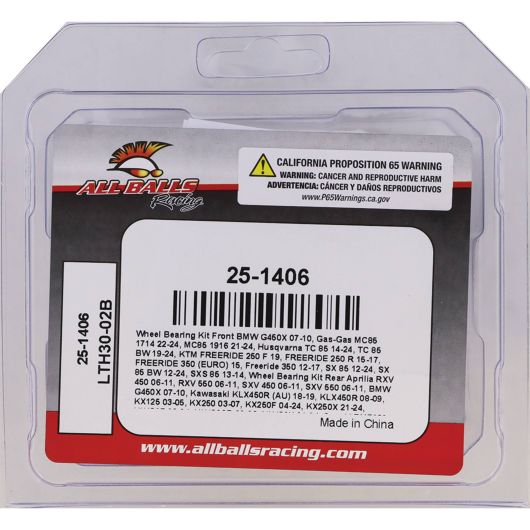 All Balls Front / Rear Wheel Bearing / Seal Kit 25-1406